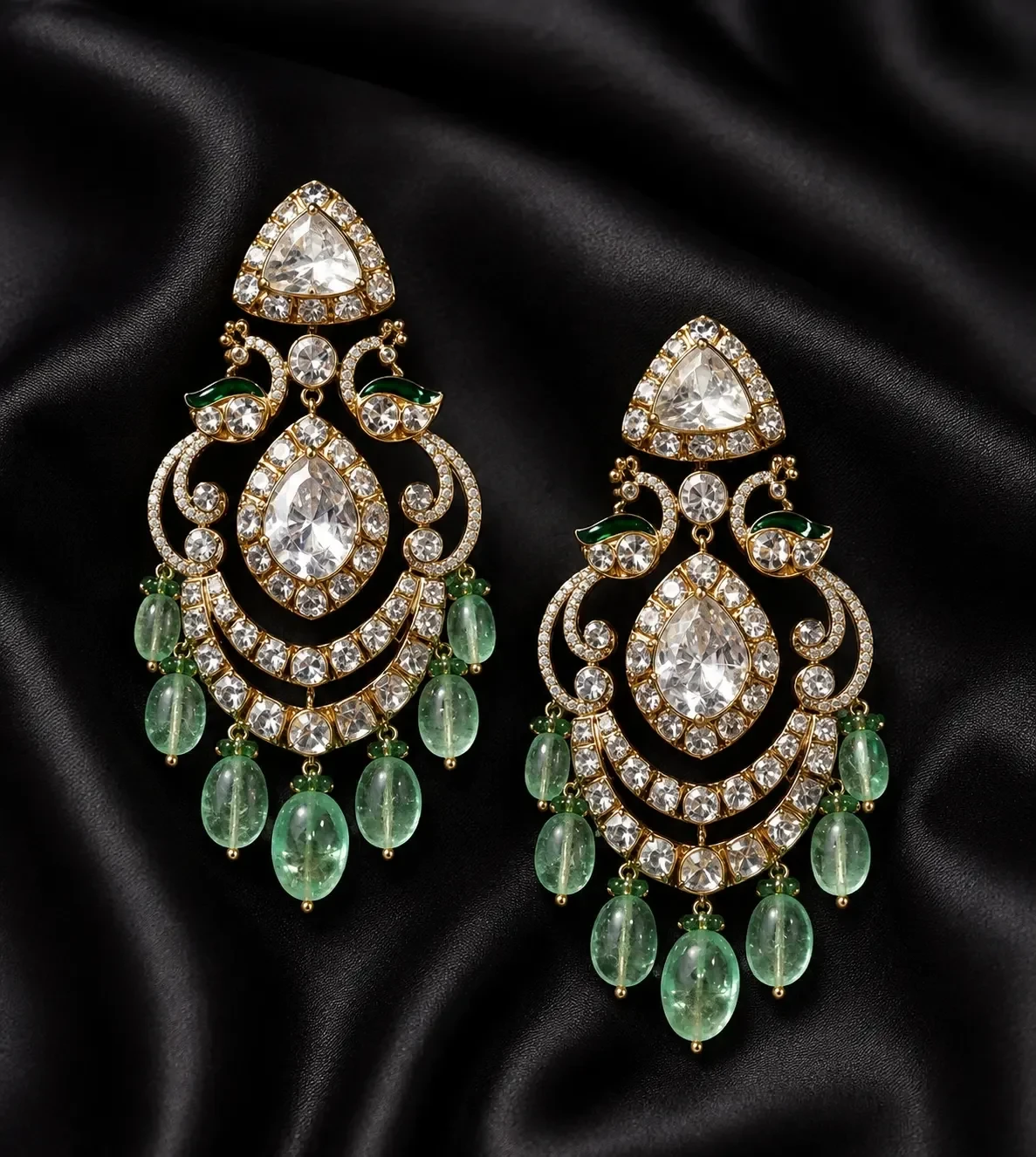 Long Polki Earrings for Women