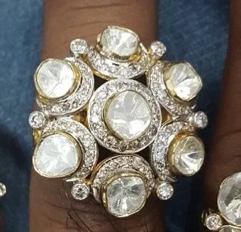 Premium Circular Diamond Polki Ring