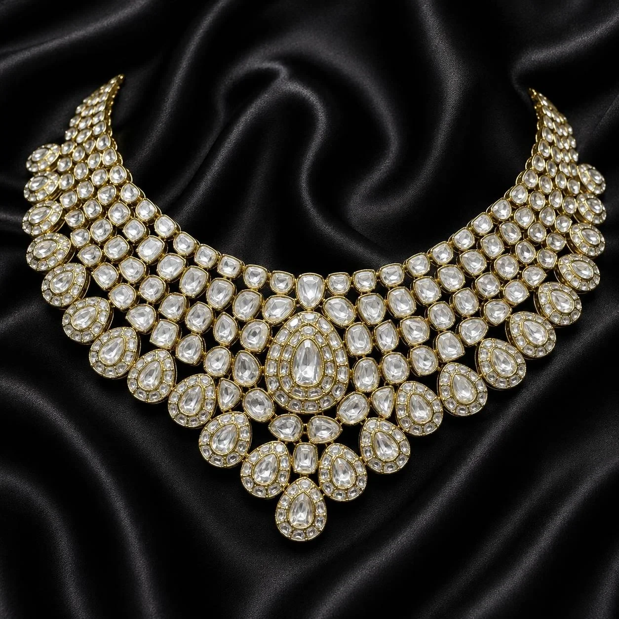 Traditional Bridal Polki Necklace