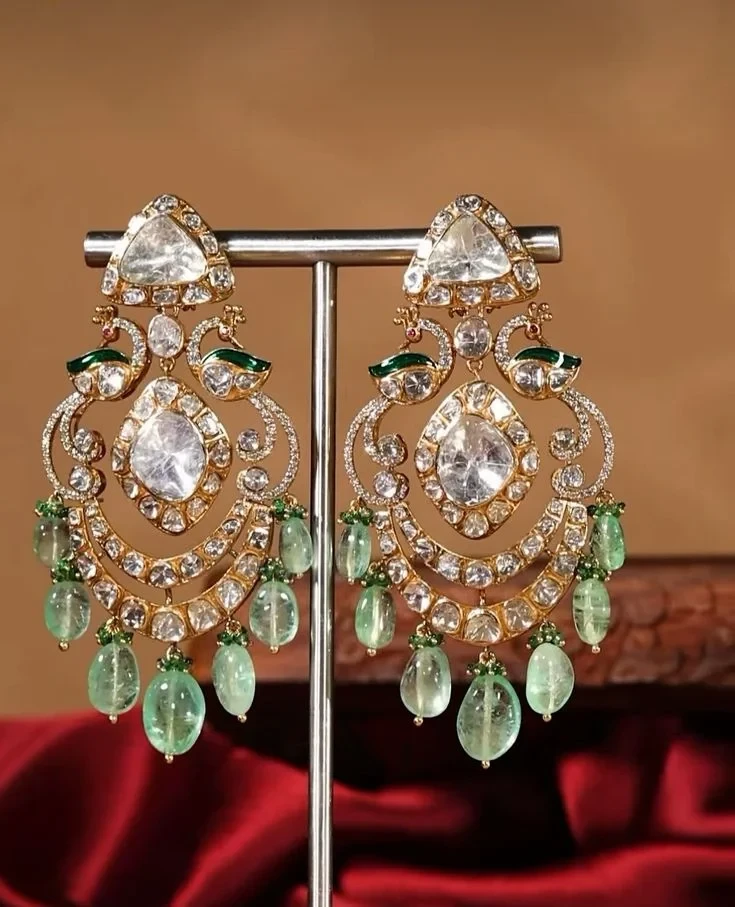 Long Polki Earrings for Women