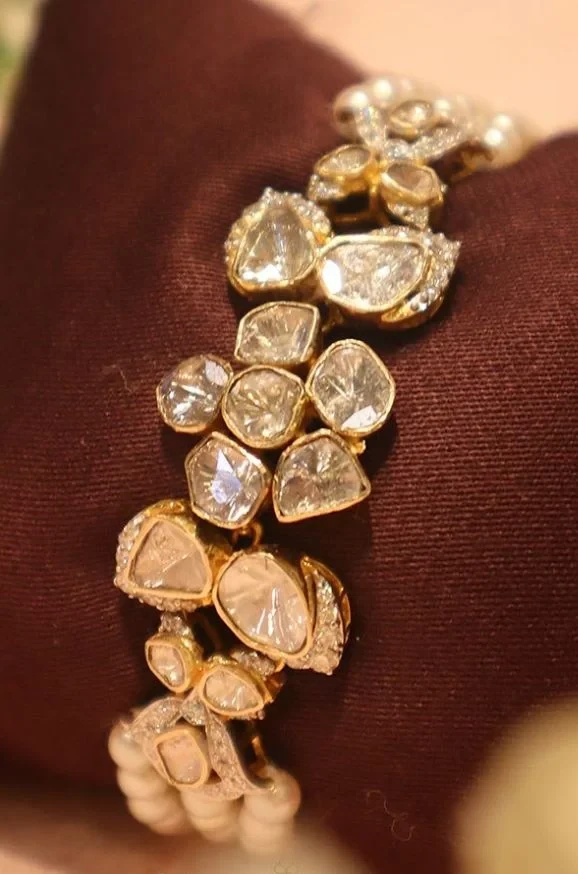 Luxury Diamond Polki Link Bracelet