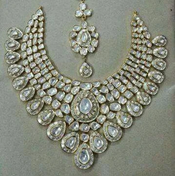 Kundal polki necklace set