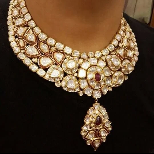 Royal Ruby Floral Polki Necklace